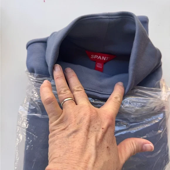 SPANX Women's Airessentials luxe Turtleneck and Straight Leg Pants Set in Rain - Picture 10 of 14